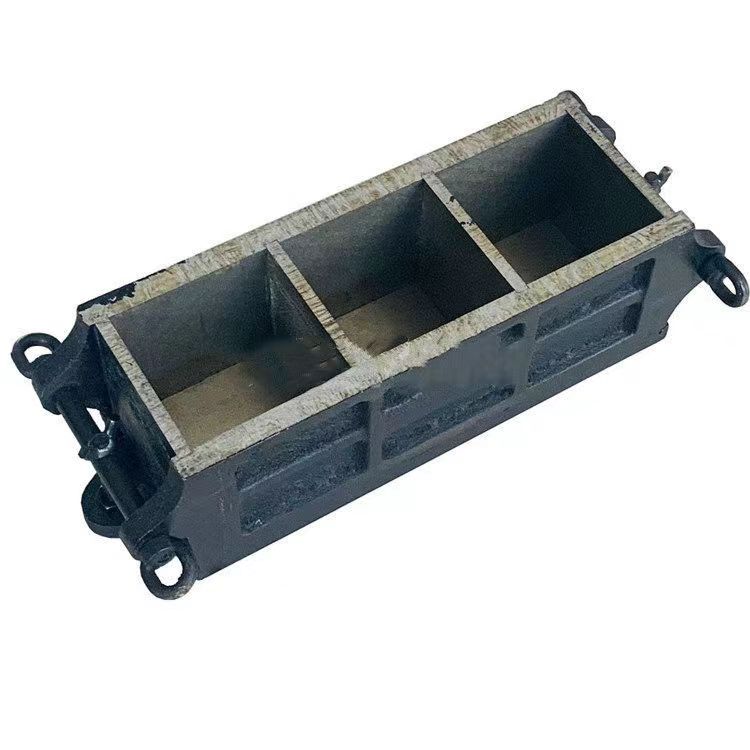 Beton Stål støbejern Tre Gang Cube Mould100 * 100 * 100mm