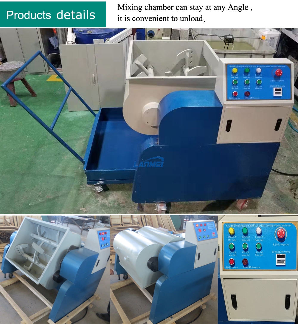 Kina HJS-60 Twin aksel Paddle Lab Betonbringer