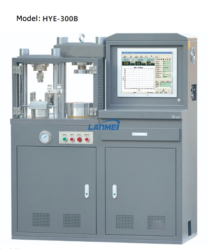 300KN / 10KN Kompression fleksibel test cement kompressionsstyrke maskine